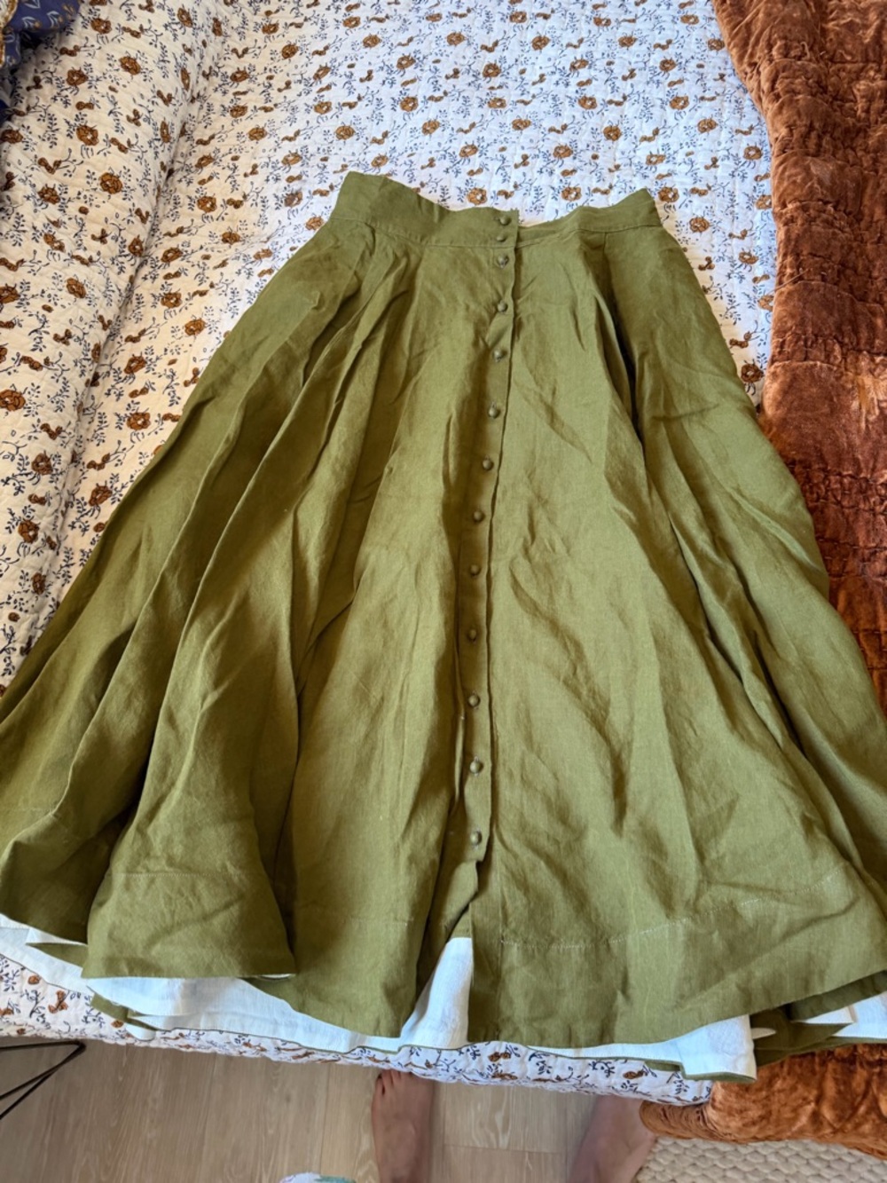 Linen Son de Flor Skirt